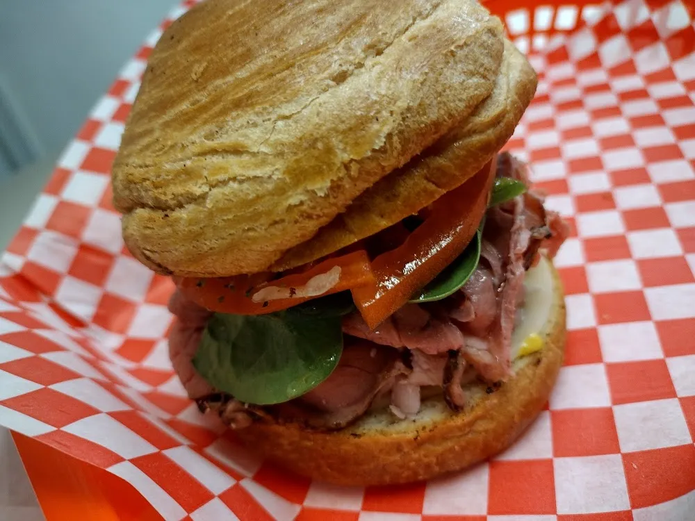 Boston Grindah Ham Turkey Roast Beef on Croissant