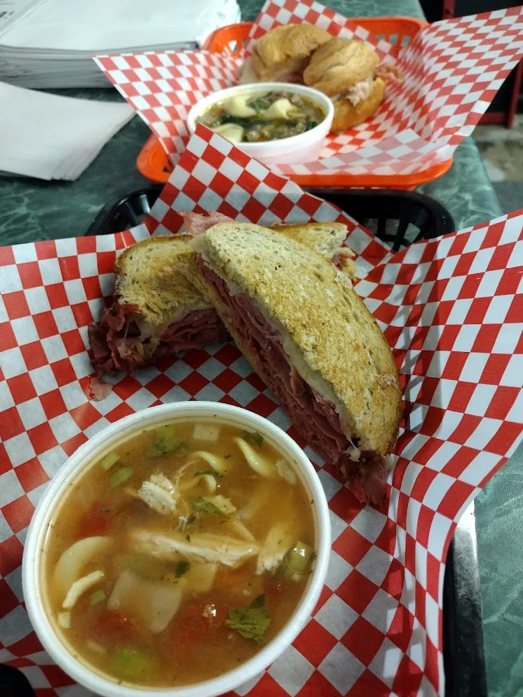 Hot Pastrami Chicken Noodle Soup Ham &Swiss Croissant Sausage Tortellini Soup